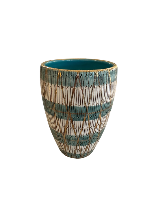Aldo Londi Italian Gold Detailed Vase