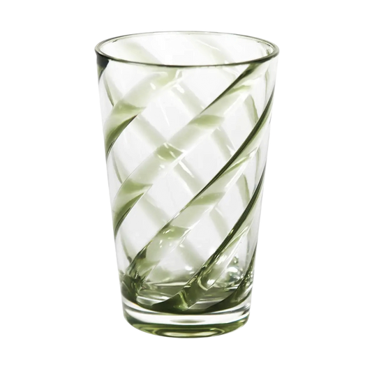 Tall Spiral Colored Glasses - Set of 4