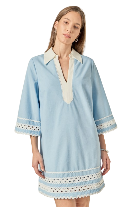 Ric Rac Shirt Mini Dress