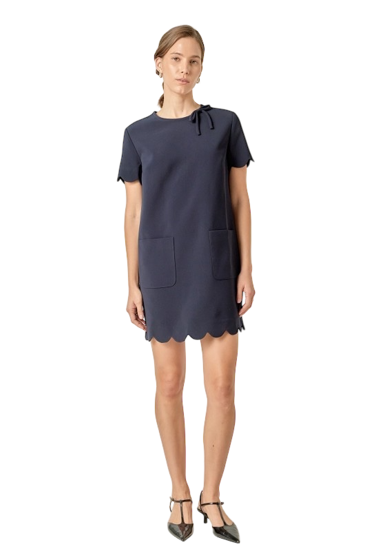 Scallop Mini Dress
