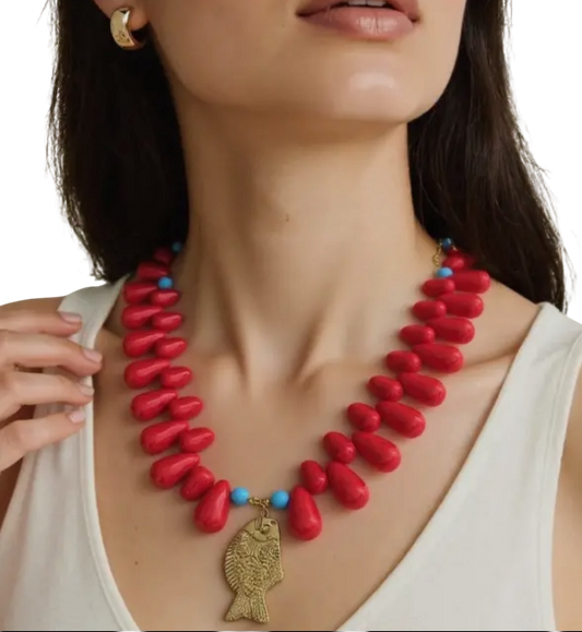 Lucky Fish Statement Necklace