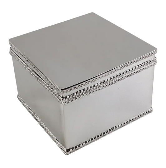 Biscuit Box English Silver Plate