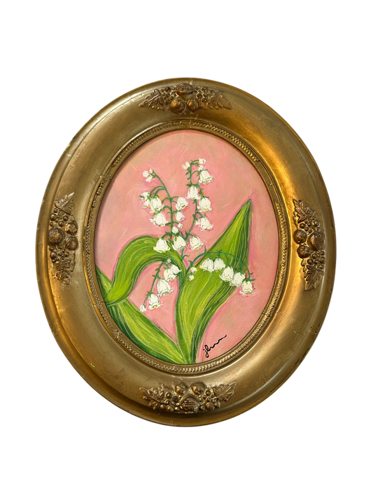 Jenn Leverett Art - 12” x 14” Lily of the Valley Oval