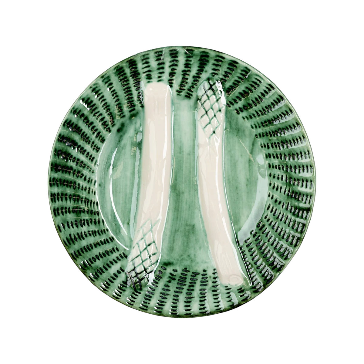 Hand-Painted Asparagus Plates