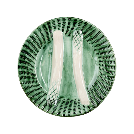 Hand-Painted Asparagus Plates