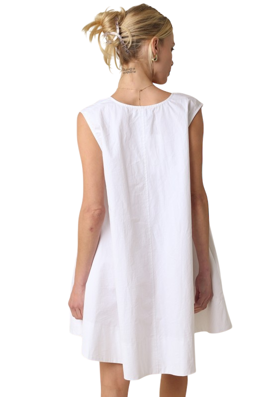 Scoop Neck Mini - White