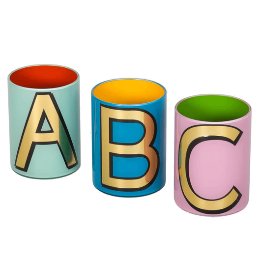 Alphabet Brush Pots