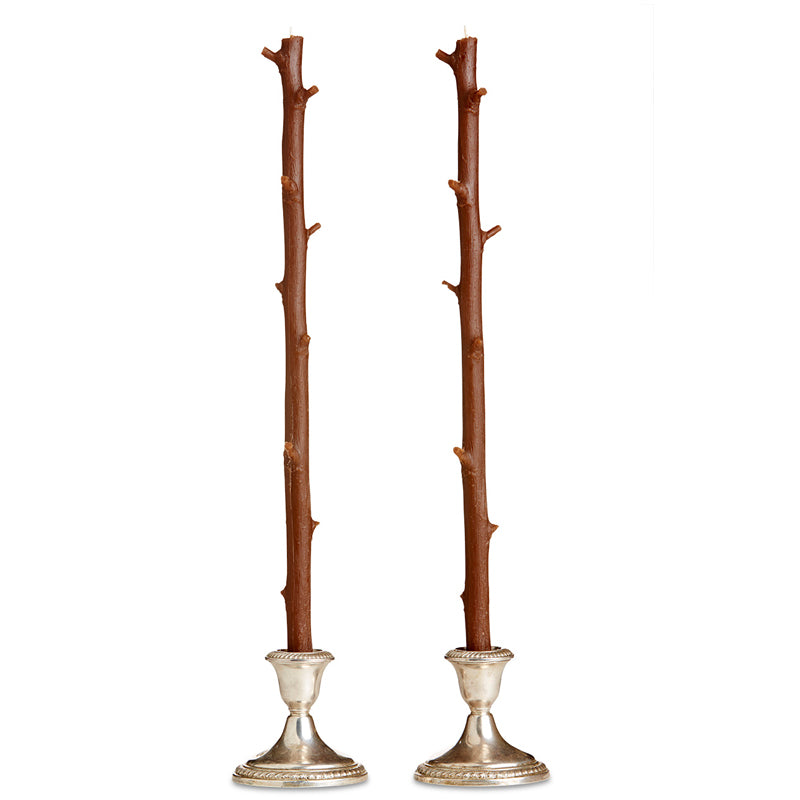 Hickory Stick Candles / Pair