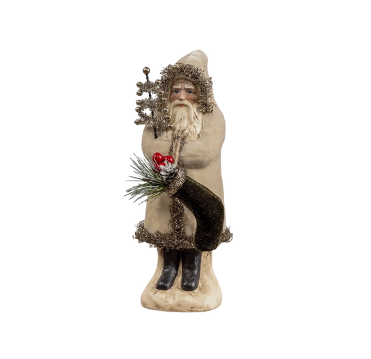 8" Oatmeal Velvet Belsnickle