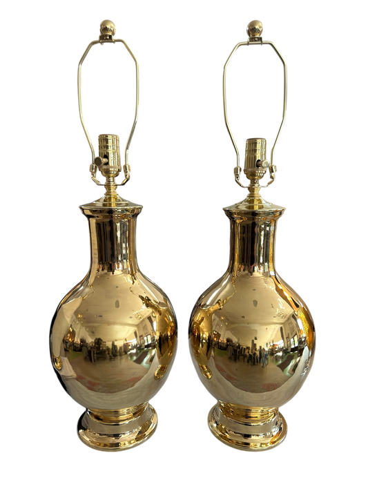 Athens Small Lamp in Gold Lustre