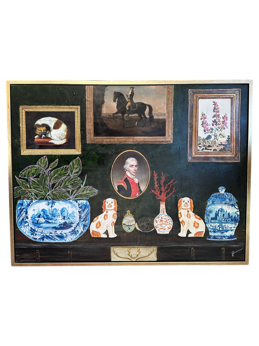 Jenn Leverett Art - 34” x 44” Decoupage Still Life