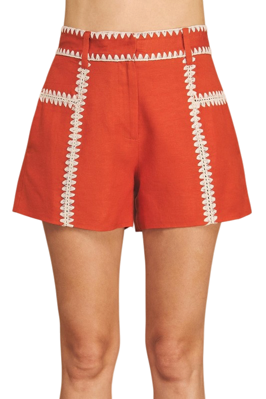 Contrast Stitch Shorts - Two Colors