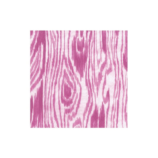Woodgrain Fuchsia Cocktail Napkin - 20