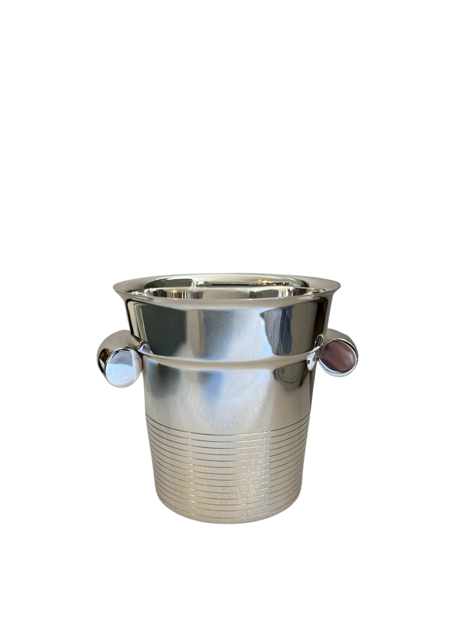 Vintage French Deco Ice Bucket w/ Cylinder Handles