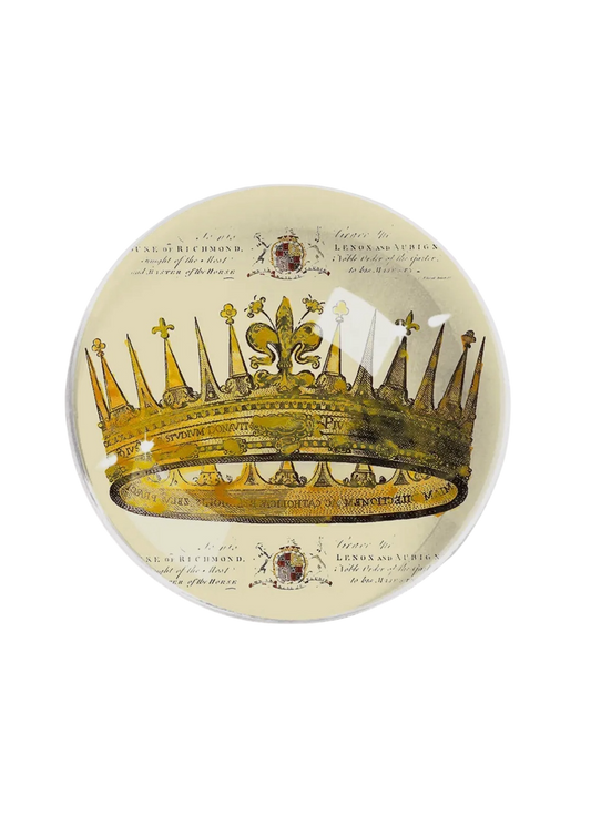 Vintage Crown Crystal Dome Paperweight