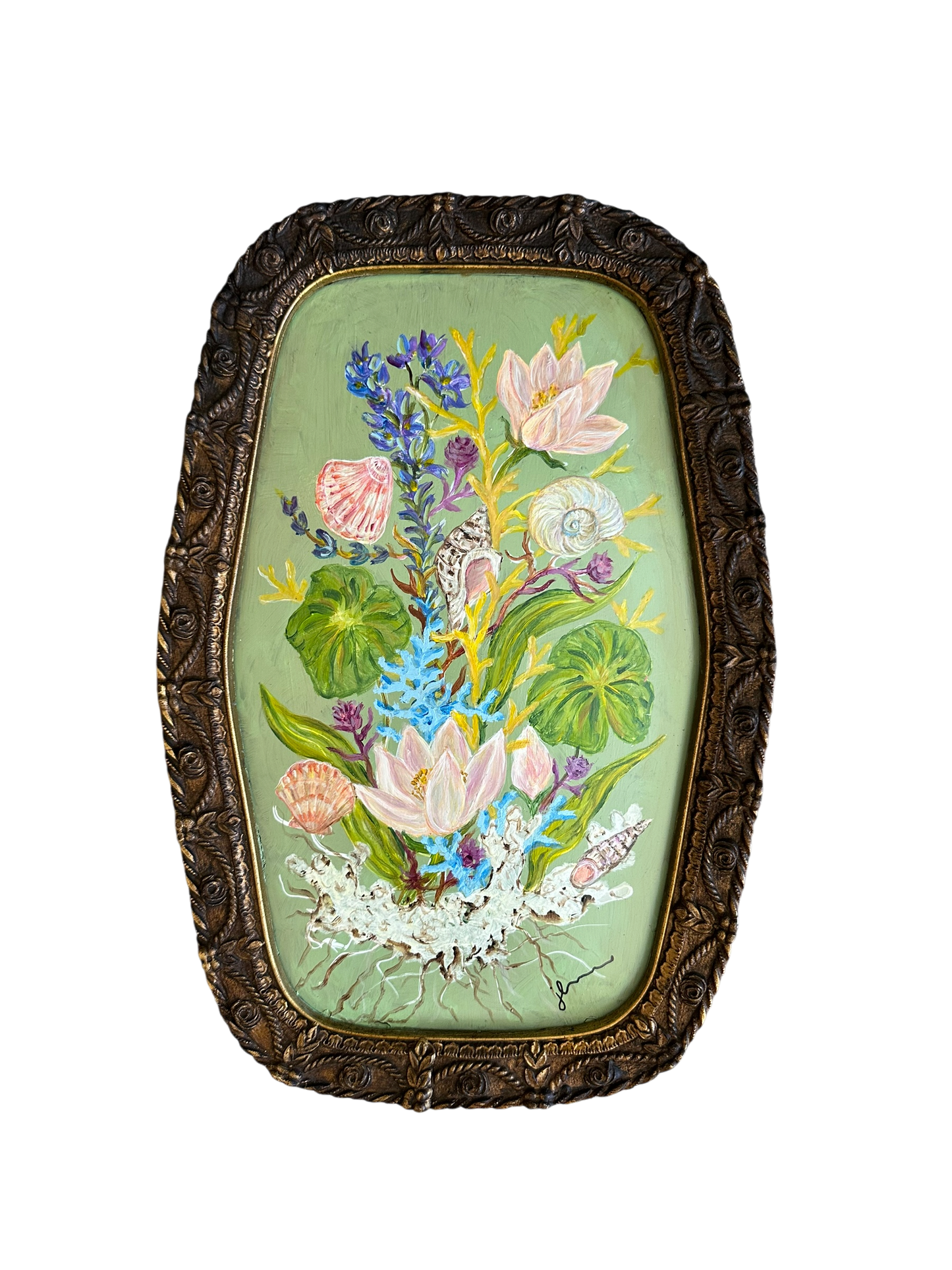Jenn Leverett Art - Coral Tree Oval II