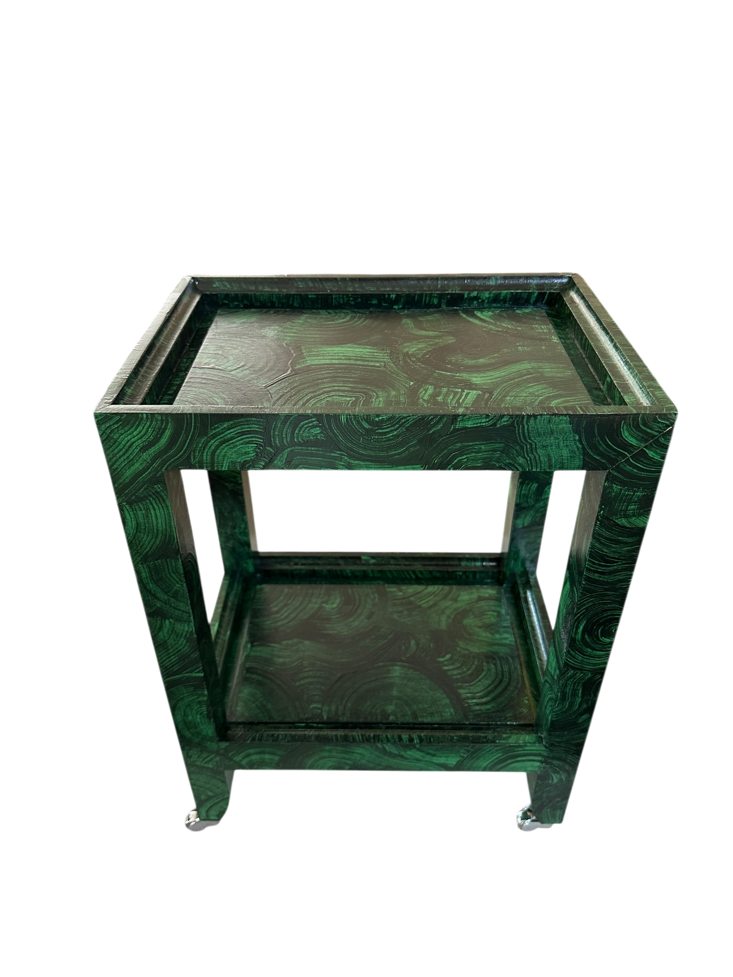 Bespoke Faux Malachite Telephone Table