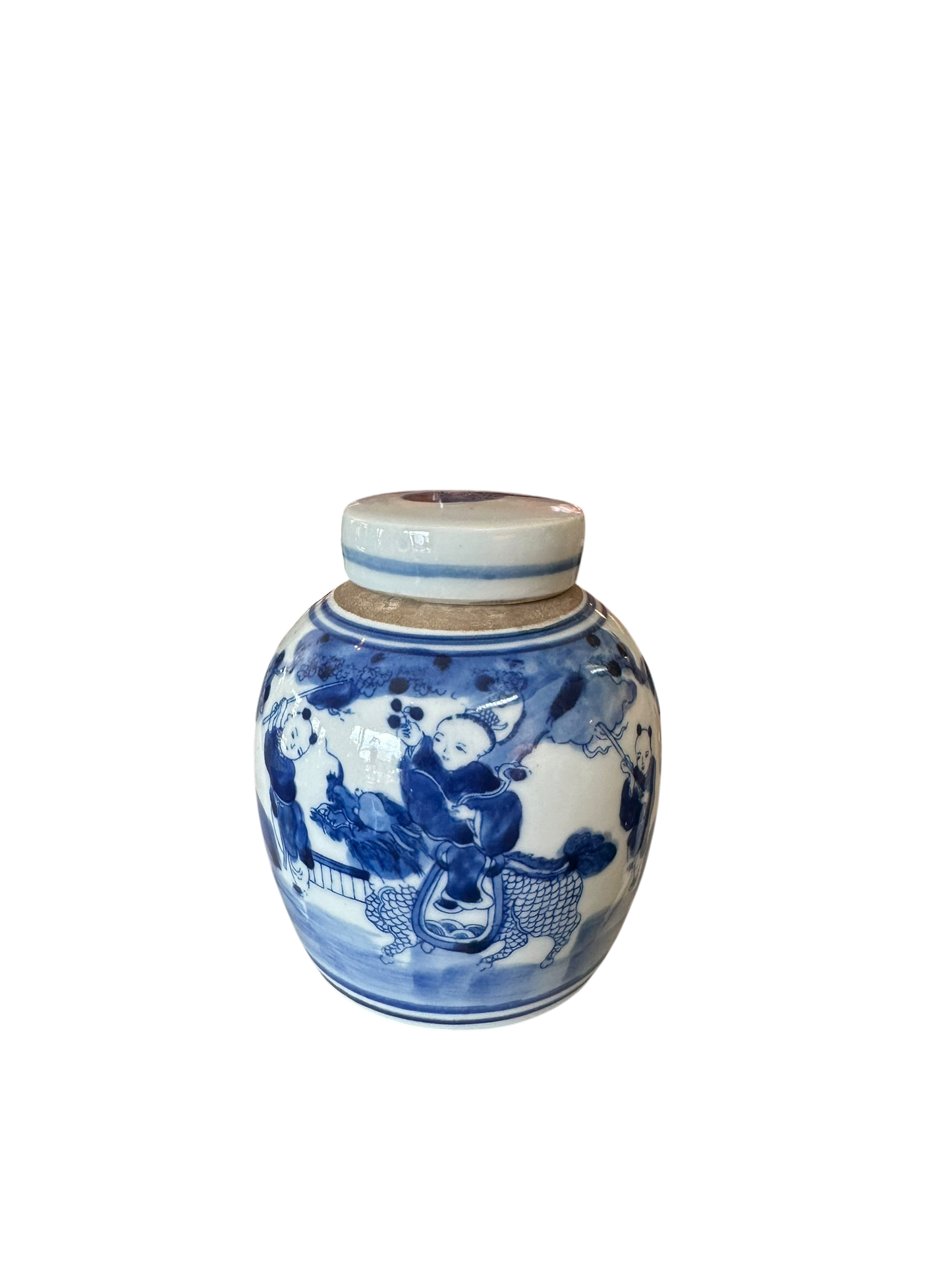 Blue and White Mini Round Jars