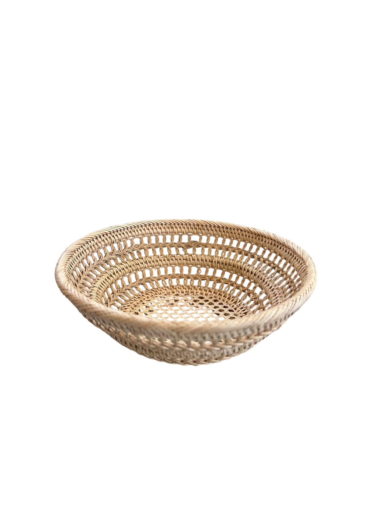 Petite Round Rattan Artisan Bowl
