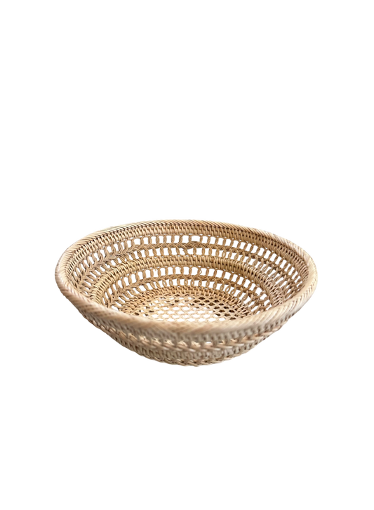 Petite Round Rattan Artisan Bowl