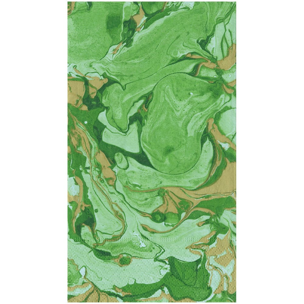 Marbled Green Guest Towel - 15