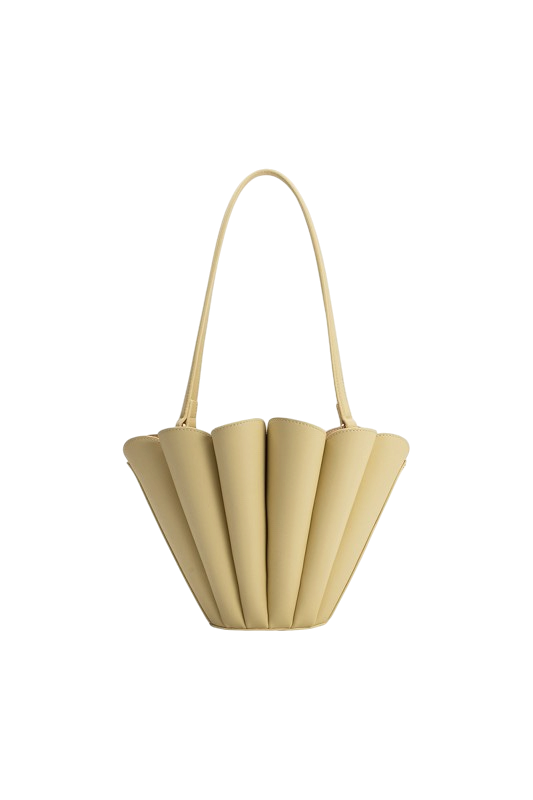 Shellie Vegan Leather Shoulder Bag - Yellow