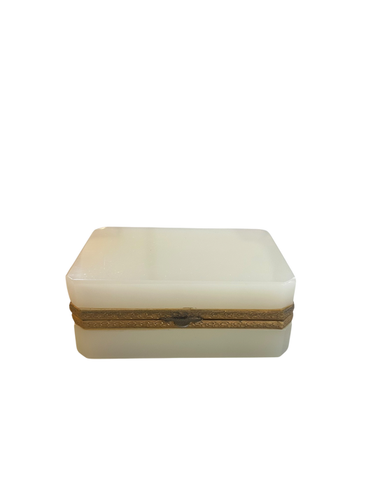 Antique Opaline Box - Bone