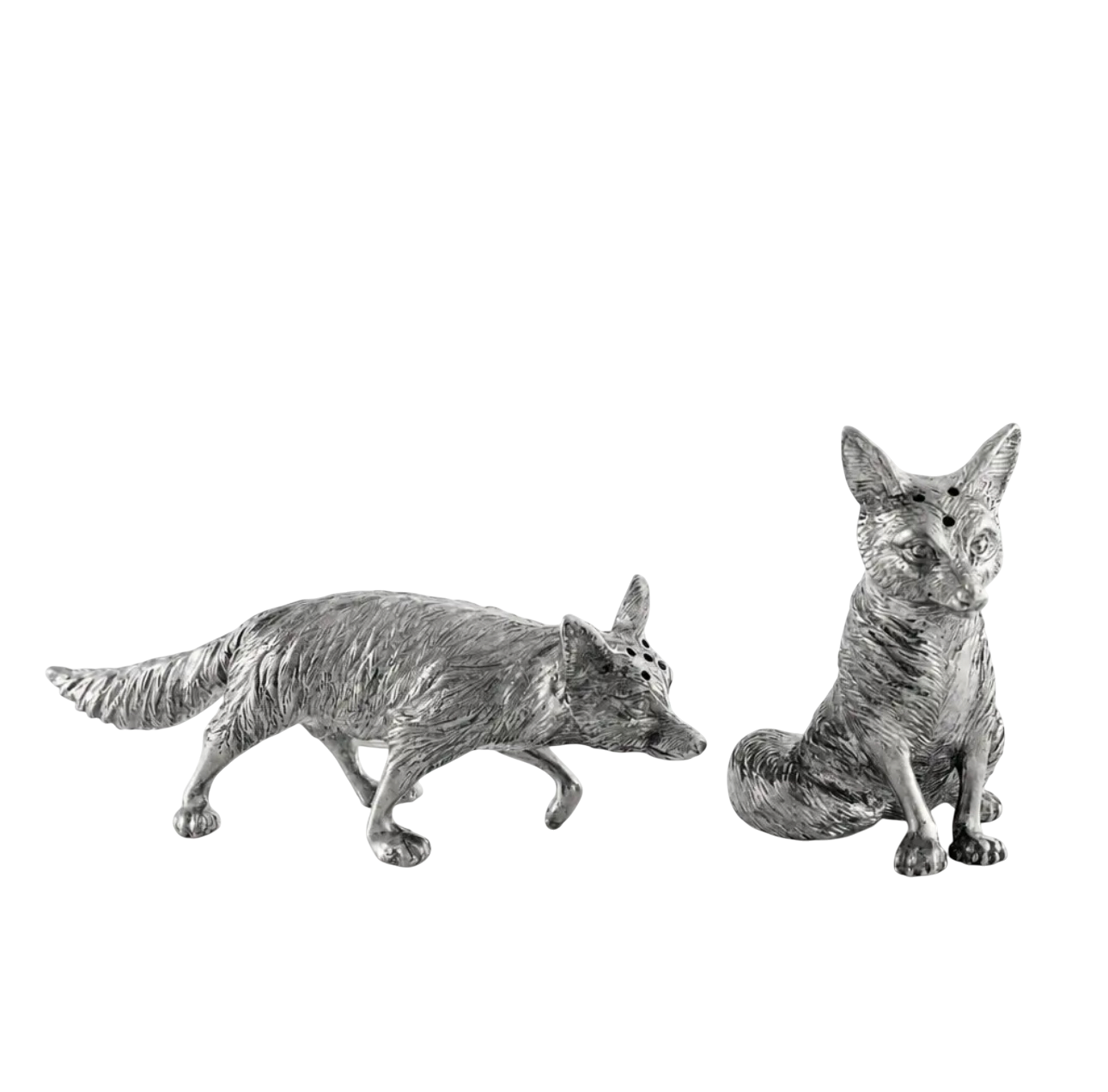 Pewter Foxes Salt & Pepper Set
