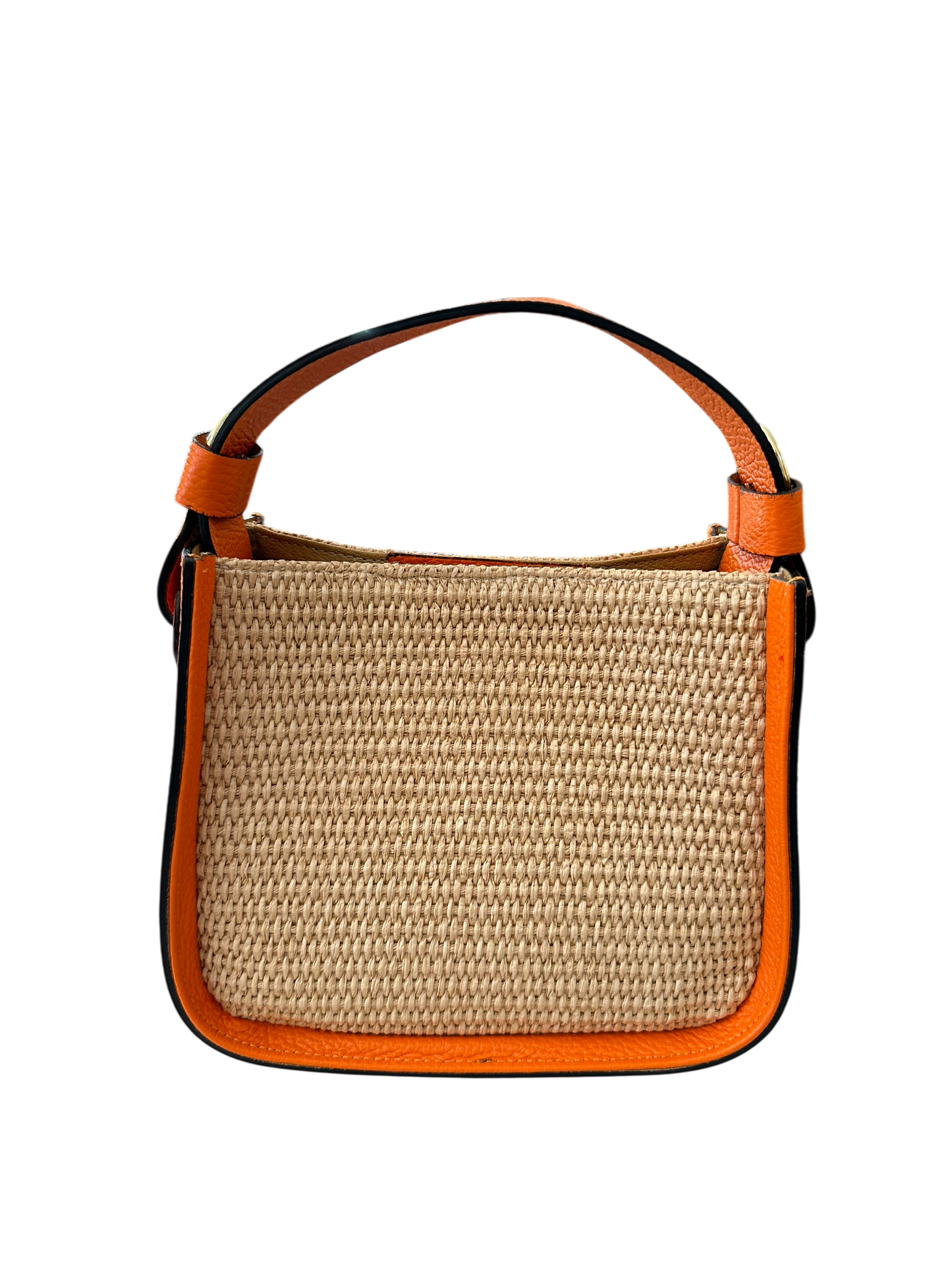 Raffia and Leather Handbag