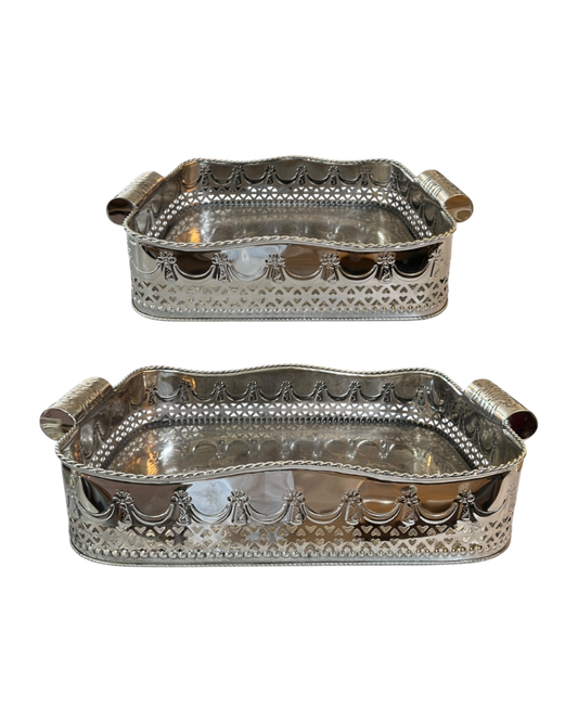 Polished Nickel Embossed Tray