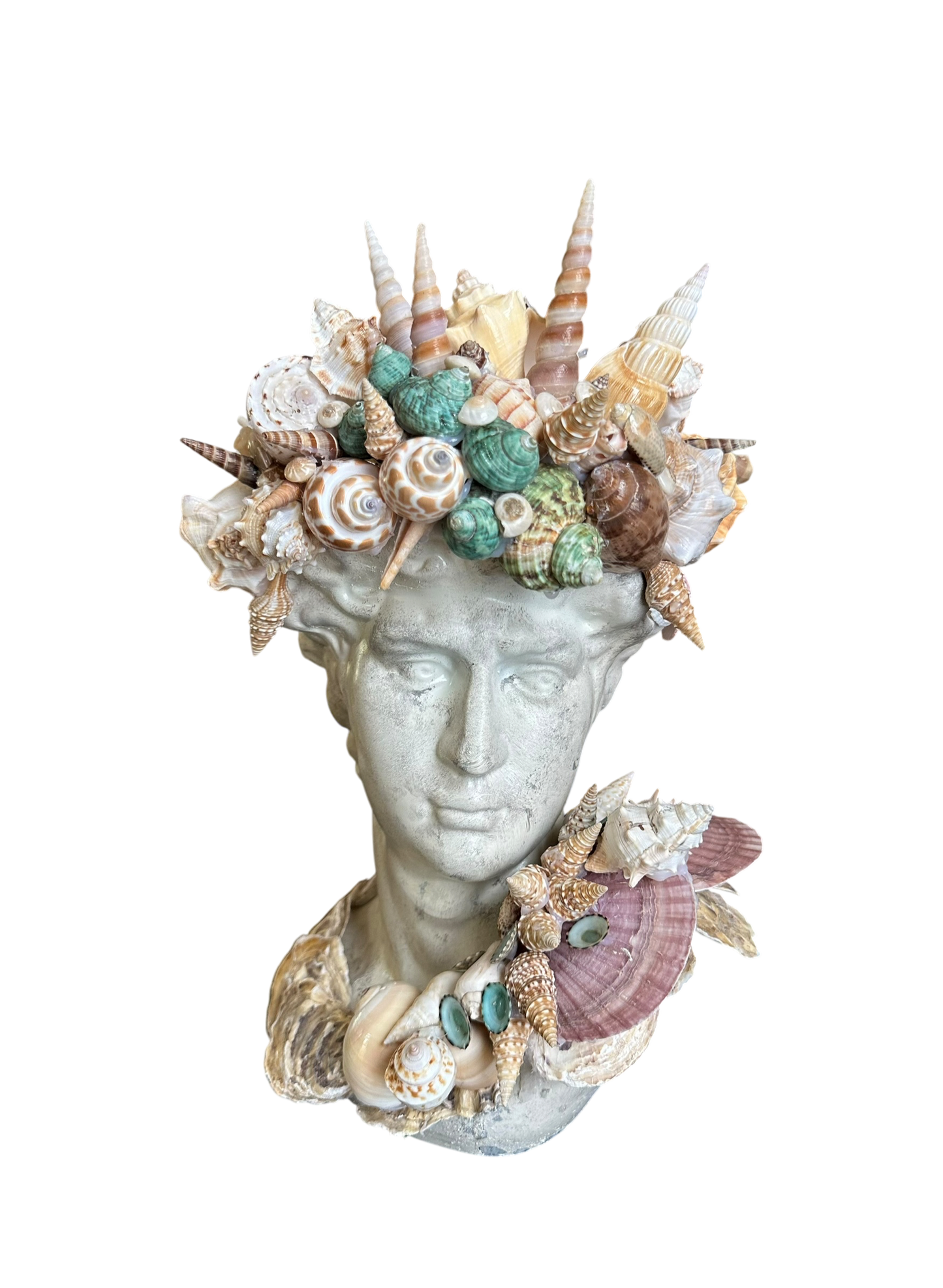Jenn Leverett Art - Shell Encrusted Bust Planter