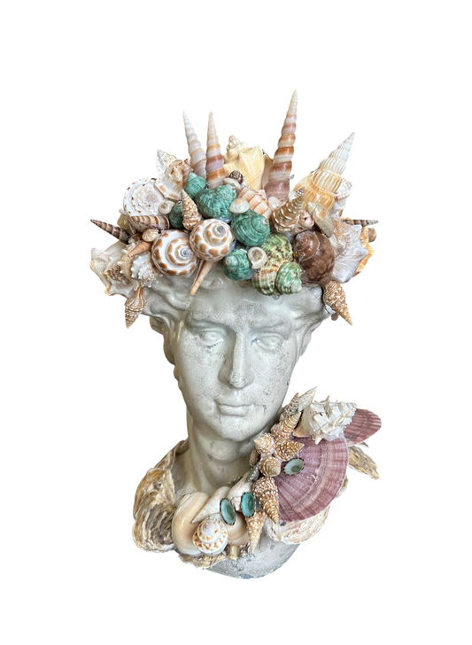Jenn Leverett Art - Shell Encrusted Bust Planter