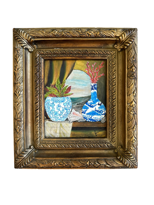 Jenn Leverett Art - Decoupage Still Life by Sea