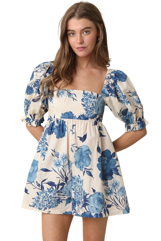 Karla Floral Puff Sleeve Romper