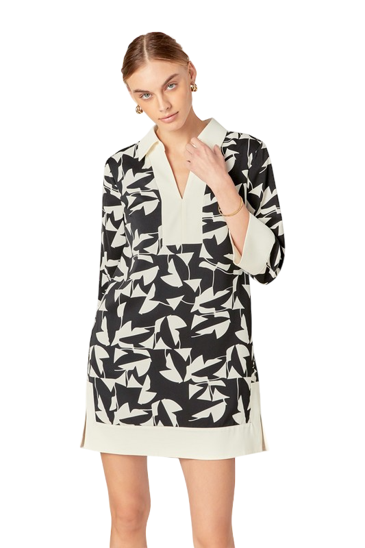 Cami Black & White Tunic