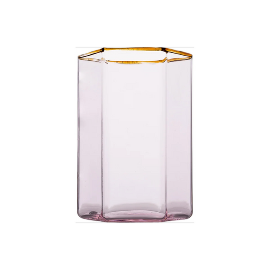 Hexagon Tumbler Pink / Amber - Set of 4