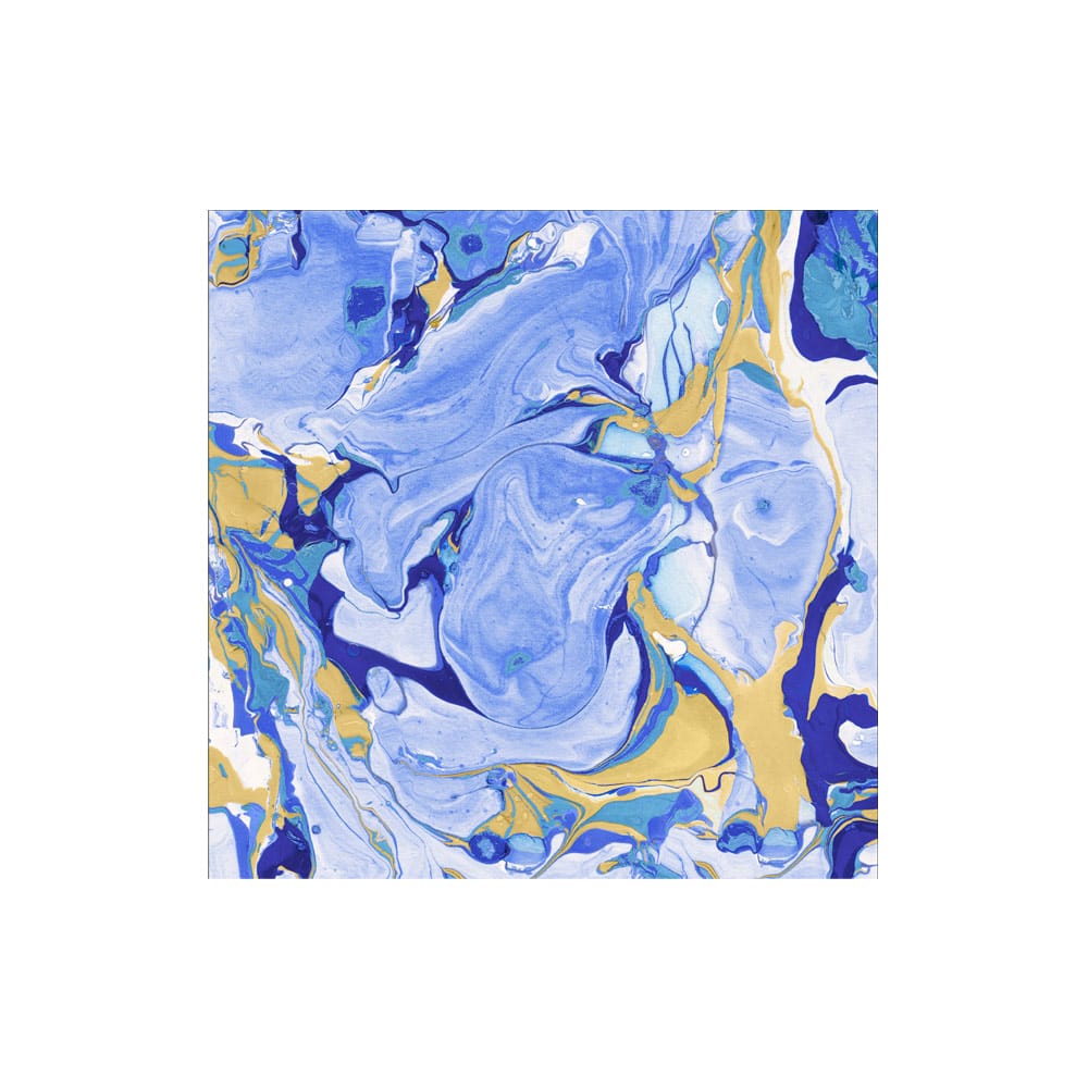 Marbled Blue Cocktail Napkin - 20