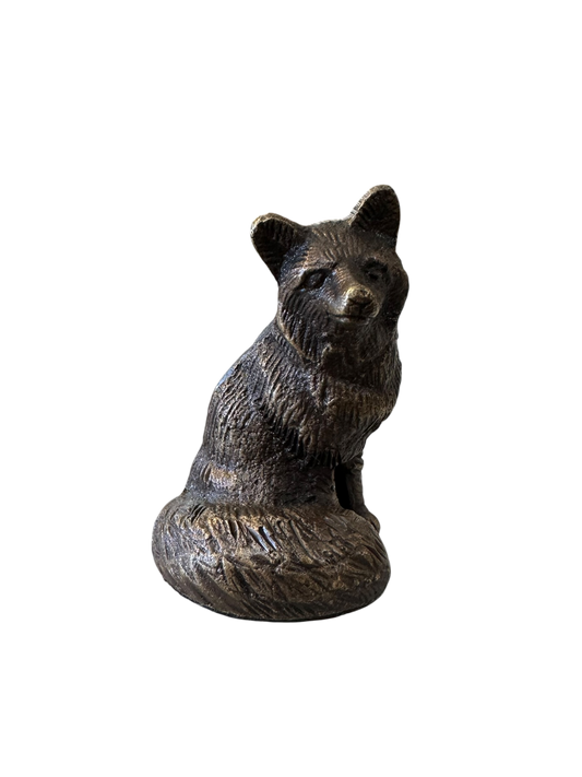 Brass Sitting Fox Trinket