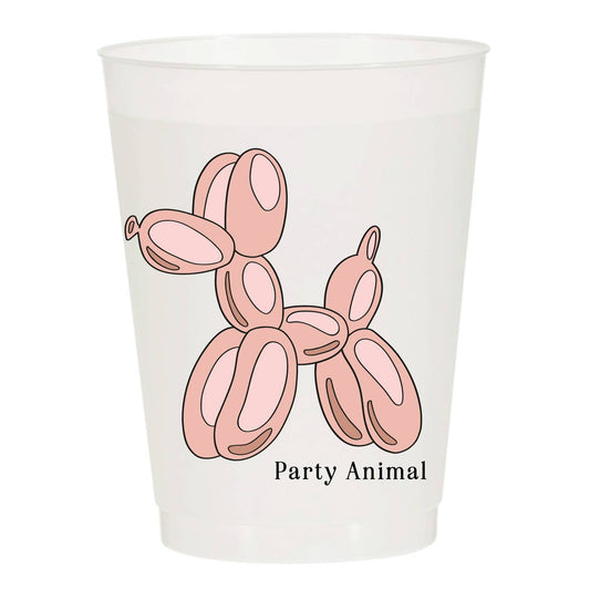 Party Animal Balloon Frosted Cups