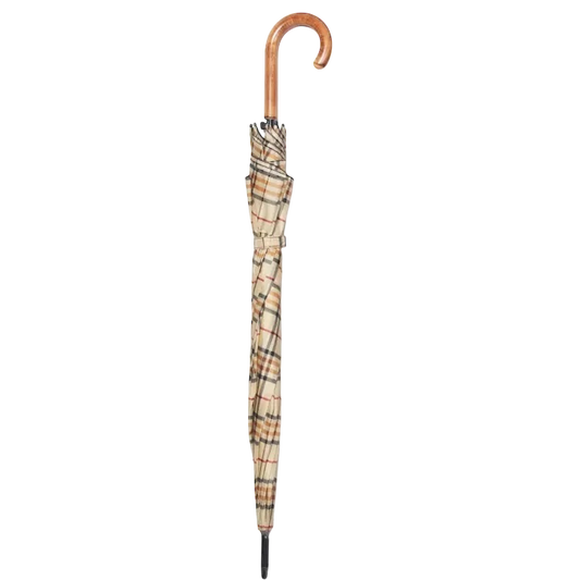 Tan Tartan Maple Crook Umbrella I