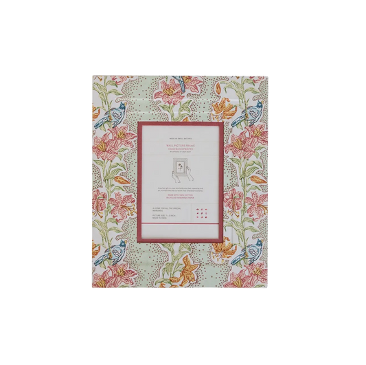 Block-Printed Wall Picture Frame -
Mint Meher