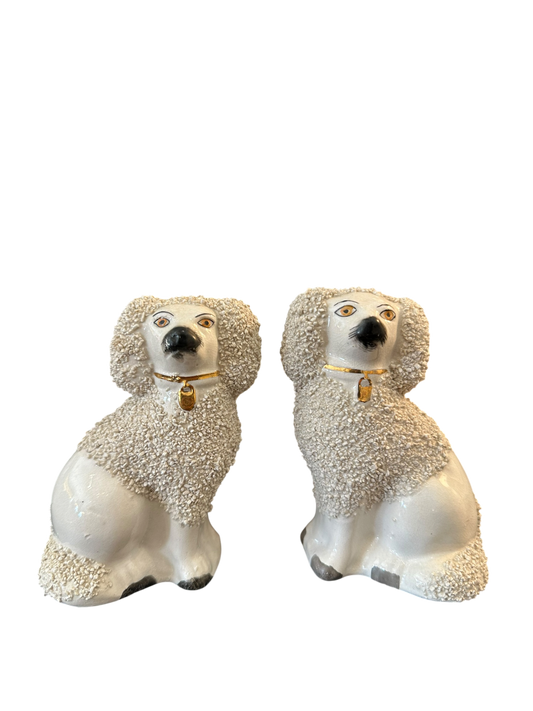 Staffordshire Confetti Poodle Pair - Mini II