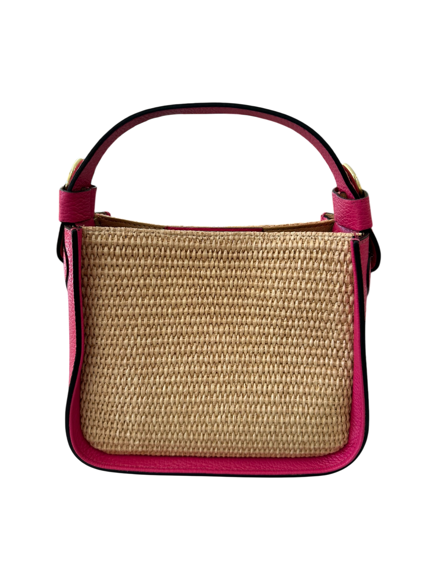 Raffia and Leather Handbag