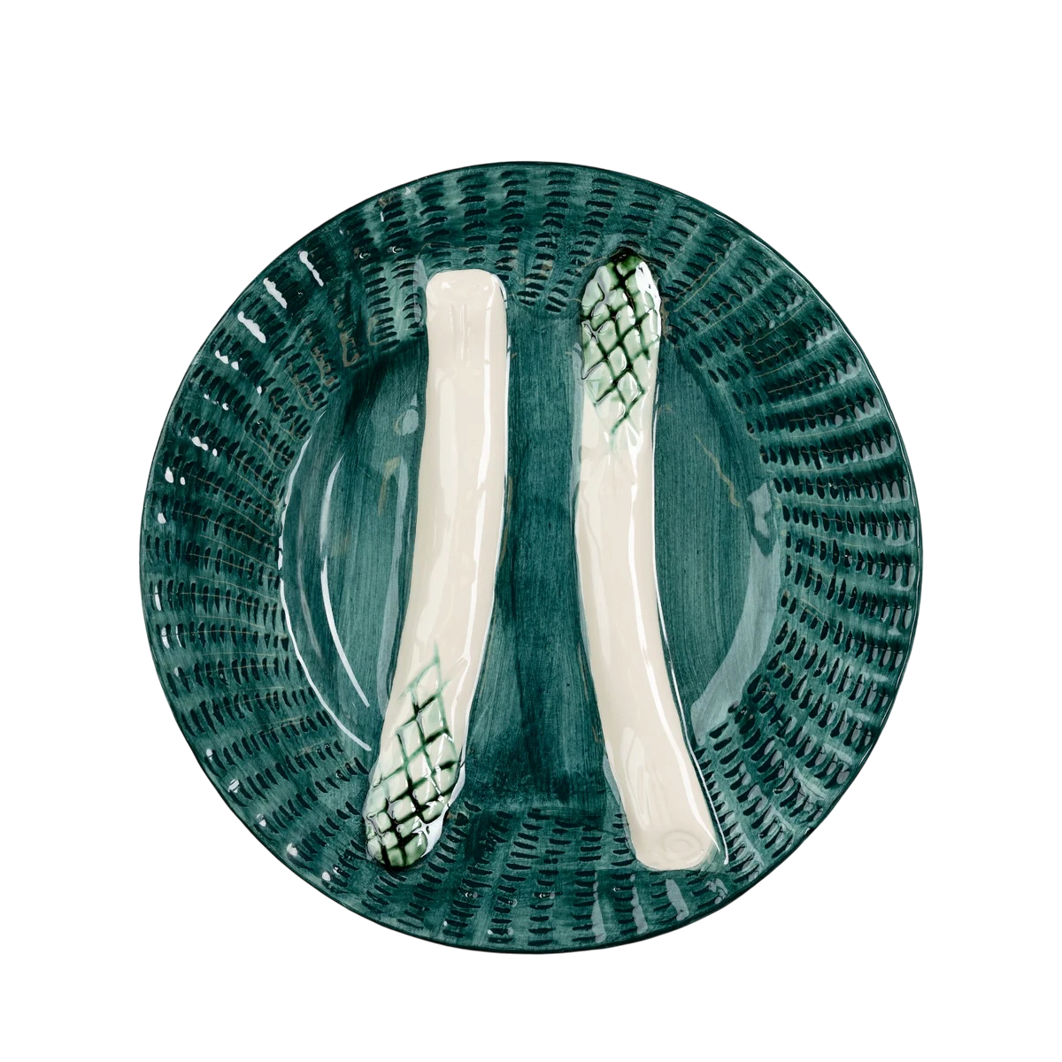 Hand-Painted Asparagus Plates