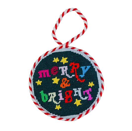 Merry & Bright Needlepoint Ornament