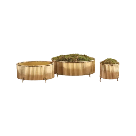 Corrugated Bamboo Cachepot