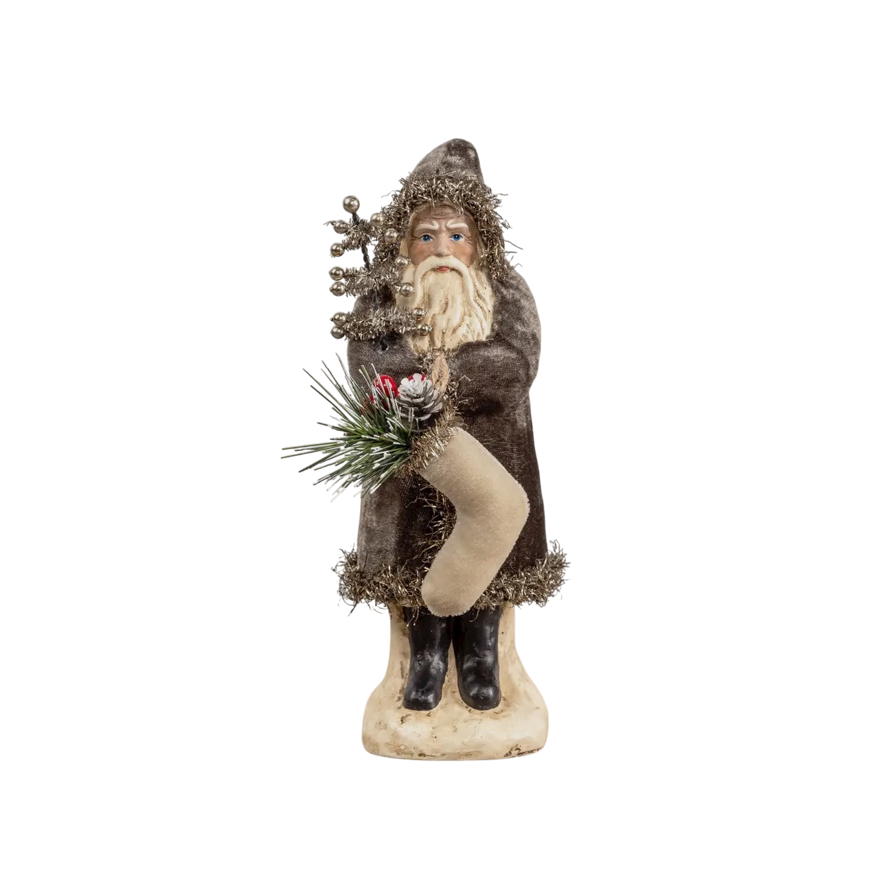 8" Charcoal Velvet Belsnickle