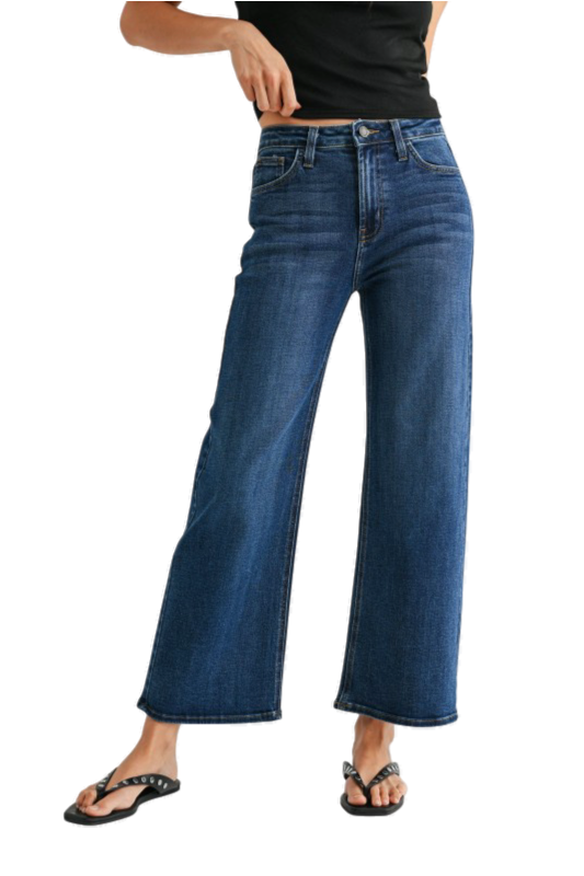 Dark Denim Wide Leg Jean