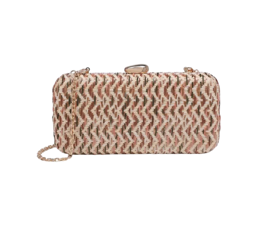 Chevron Woven Evening Purse
