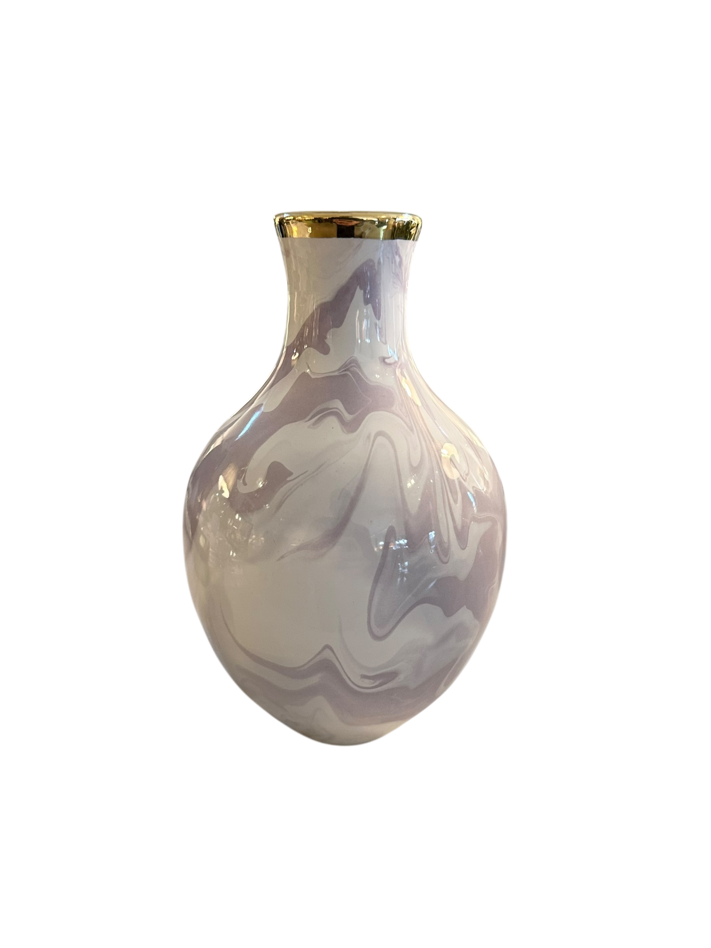 Athens Mini Vase - Gold Luster Rim